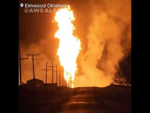 BREAKING: Massive Gas Pipeline EXPLOSION Near Elmwood, Oklahoma.